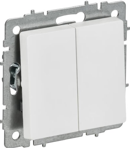 Выключатель без рамки IEK Brite ВС10-2-0-БрАБ 2-кл. Арктический белый картинка